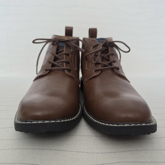GUESS Mens Faux Leather Brown Ankle Dress Boots Shoes GMTINLY-R Size 8.5 NEW main image 5
